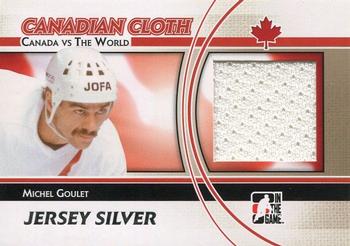 2011-12 In The Game Canada vs. The World - Canadian Cloth Jersey Silver #CCM-10 Michel Goulet Front