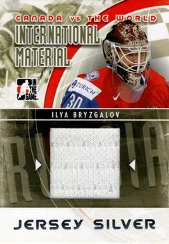 2011-12 In The Game Canada vs. The World - International Materials Patch Silver #IMM-24 Ilya Bryzgalov Front