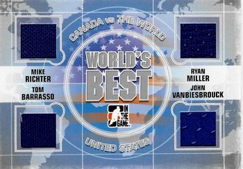 2011-12 In The Game Canada vs. The World - World's Best Silver #WB-01 Mike Richter / Ryan Miller / Tom Barrasso / John Vanbiesbrouck Front