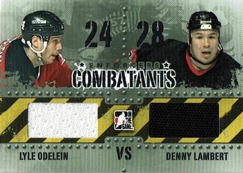2011-12 In The Game Enforcers - Combatants Jersey Duals #C-23 Lyle Odelein / Denny Lambert Front