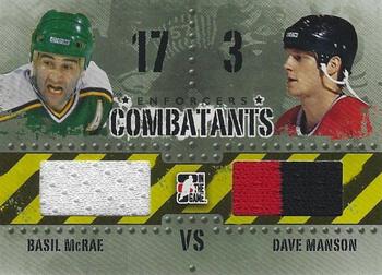 2011-12 In The Game Enforcers - Combatants Jersey Duals #C-29 Basil McRae / Dave Manson Front