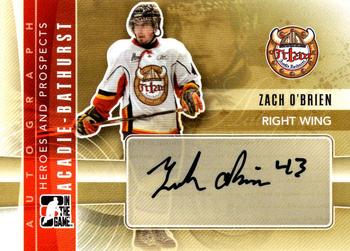 2011-12 In The Game Heroes and Prospects #A-ZO Zach O'Brien Front