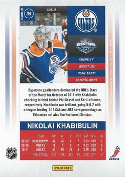 2011-12 Panini Contenders - Gold #35 Nikolai Khabibulin Back