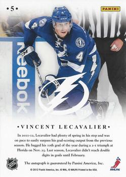 2011-12 Panini Elite - Signings #5 Vincent Lecavalier Back