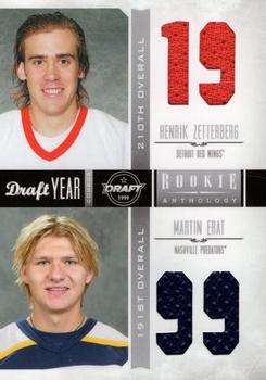 2011-12 Panini Rookie Anthology - Draft Year Combo Jerseys #4 Henrik Zetterberg / Martin Erat Front