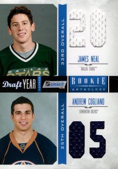 2011-12 Panini Rookie Anthology - Draft Year Combo Jerseys #33 James Neal / Andrew Cogliano Front