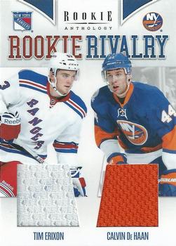 2011-12 Panini Rookie Anthology - Rookie Rivalry Dual Jerseys #6 Tim Erixon / Calvin de Haan Front