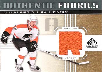 2011-12 SP Game Used - Authentic Fabrics Gold #AF-CG Claude Giroux Front