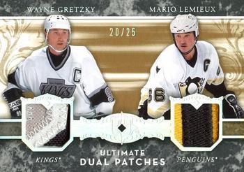 2006-07 Upper Deck Ultimate Collection - Patches Dual #UJ2-GL Mario Lemieux / Wayne Gretzky Front