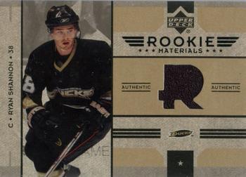 2006-07 Upper Deck - Rookie Materials #RM-RS Ryan Shannon Front