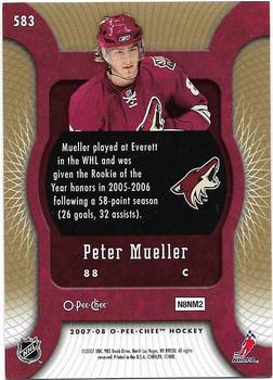 2007-08 O-Pee-Chee - Silver #583 Peter Mueller Back