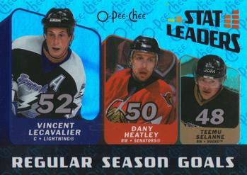 2007-08 O-Pee-Chee - Stat Leaders #SL1 Vincent Lecavalier / Dany Heatley / Teemu Selanne Front