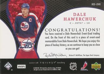 2007-08 Upper Deck Trilogy - Honorary Swatches #HS-DH Dale Hawerchuk Back