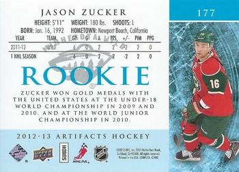 2012-13 Upper Deck Artifacts #177 Jason Zucker Back