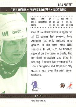 2002-03 Be a Player Memorabilia - Toronto Fall Expo 2003 #144 Tony Amonte Back