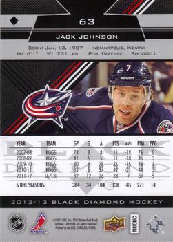 2012-13 Upper Deck Black Diamond #63 Jack Johnson Back