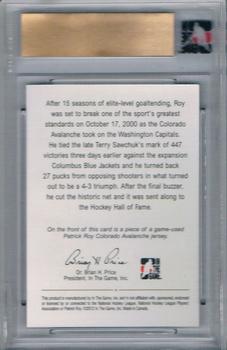 2012-13 In The Game The History of Hockey #81 Roy breaks Sawchuk's Mark (Patrick Roy) Back