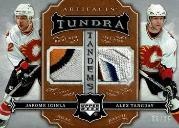 2007-08 Upper Deck Artifacts - Tundra Tandems Patches Silver #TT-IT Jarome Iginla / Alex Tanguay Front