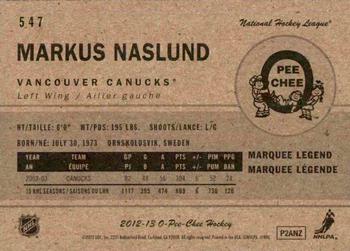 2012-13 O-Pee-Chee - Retro #547 Markus Naslund Back