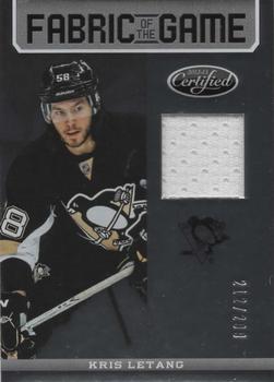 2012-13 Panini Certified - Fabric of the Game #FOG-LET Kristopher Letang Front