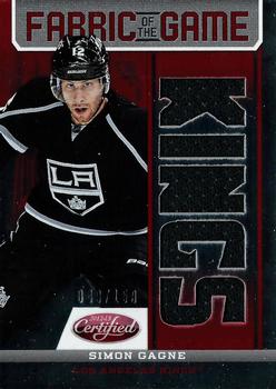 2012-13 Panini Certified - Fabric of the Game Mirror Red Jersey Team Die Cut #FOG-SGA Simon Gagne Front