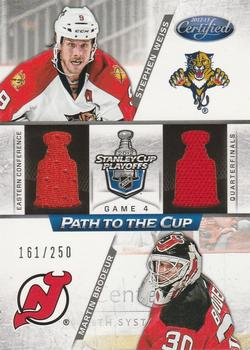 2012-13 Panini Certified - Path to the Cup Quarter Finals Dual Jerseys #PCQF39 Martin Brodeur / Stephen Weiss Front
