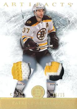2012-13 Upper Deck Artifacts - Jersey/Patch Gold Spectrum #70 Patrice Bergeron Front