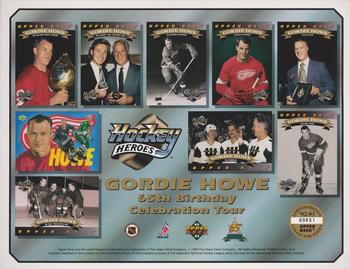 1992-93 Upper Deck Promotional Sheets #NNO Gordie Howe Front