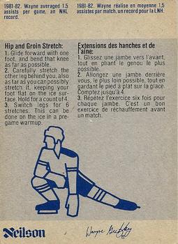 1982-83 Neilson Wayne Gretzky #44 Hip and Groin Stretch Back