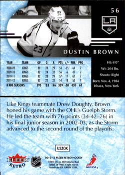 2012-13 Fleer Retro #56 Dustin Brown Back