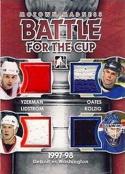 2012-13 In The Game Motown Madness - Battle For The Cup Jerseys #BFC-05 Steve Yzerman / Nicklas Lidstrom / Adam Oates / Olaf Kolzig Front