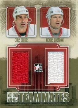 2012-13 In The Game Motown Madness - Teammates Jerseys Gold #TM-07 Chris Chelios / Nicklas Lidstrom Front