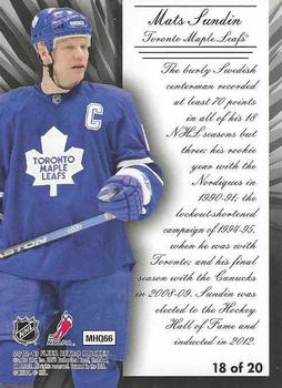 2012-13 Fleer Retro - Diamond Tribute #18 Mats Sundin Back