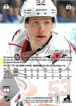 2012-13 Fleer Retro - Flair Showcase Row 2 #25 Jeff Skinner Back