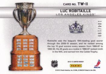 2012-13 Panini Limited - Trophy Winners #TW-11 Luc Robitaille Back