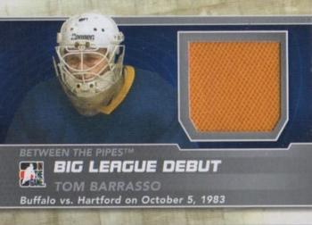 2012-13 In The Game Between The Pipes - Big League Debut Jerseys Silver #BL-30 Tom Barrasso Front