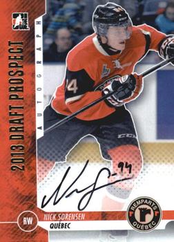 2012-13 In The Game Draft Prospects - Autographs Gold #A-NS2 Nick Sorensen Front
