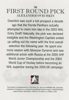 2012-13 In The Game Draft Prospects - Gold #90 Alexander Ovechkin Back