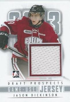 2012-13 In The Game Draft Prospects - Game-Used Jerseys Silver #M-12 Jason Dickinson Front