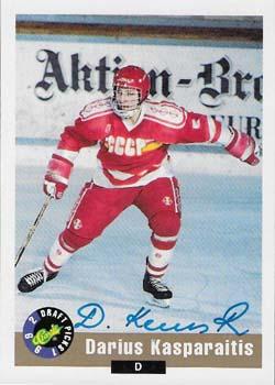 1992 Classic Draft Picks - Autographs #NNO Darius Kasparaitis Front