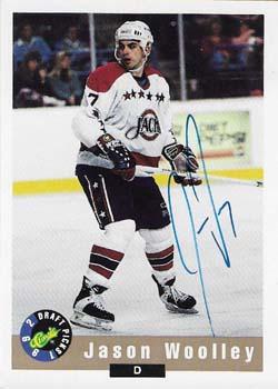 1992 Classic Draft Picks - Autographs #NNO Jason Woolley Front