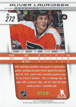 2013-14 Panini Prizm #272 Oliver Lauridsen Back