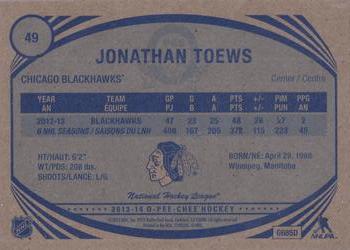 2013-14 O-Pee-Chee - Retro #49 Jonathan Toews Back