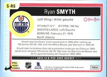 2013-14 O-Pee-Chee - Stickers #S-RS Ryan Smyth Back