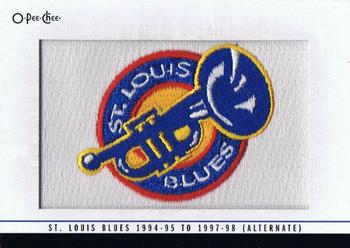 2013-14 O-Pee-Chee - Team Logo Patches #142 St. Louis Blues 1994-95 to 1997-98 (Alternate) Front