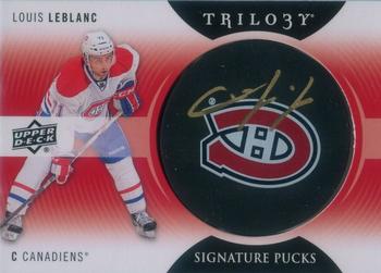 2013-14 Upper Deck Trilogy - Signature Pucks #SP-LL Louis Leblanc Front