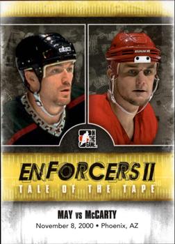 2013-14 In The Game Enforcers #135 Brad May /Darren McCarty Front