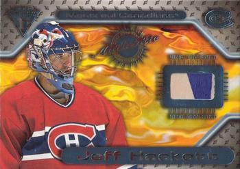 2000-01 Pacific Private Stock Titanium - Game-Used Gear #26 Jeff Hackett Front