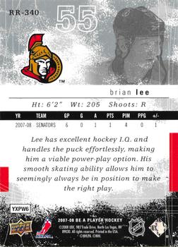 2007-08 Upper Deck Be a Player #RR-340 Brian Lee Back