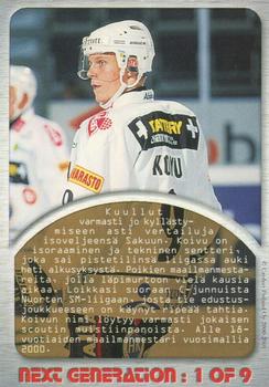 2000-01 Cardset Finland - Next Generation #1 Mikko Koivu Back